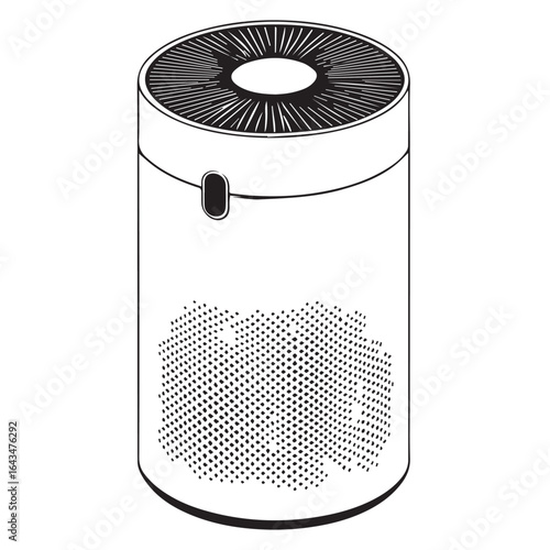 vector illustration of an air purifier