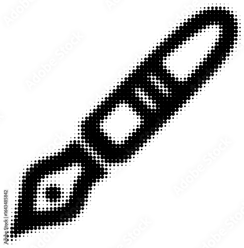 Black halftone fountain pen icon