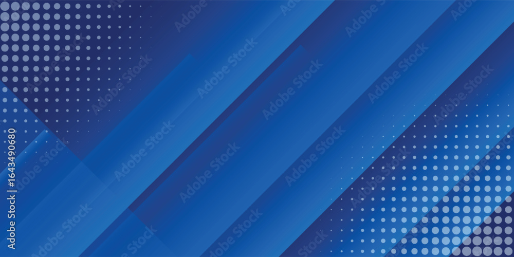 Obraz premium Abstract blue background with glowing geometric lines. Modern blue gradient square shape design. Futuristic technology concept. Suit for brochure,