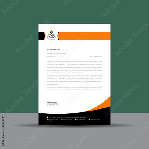 Letterhead text template