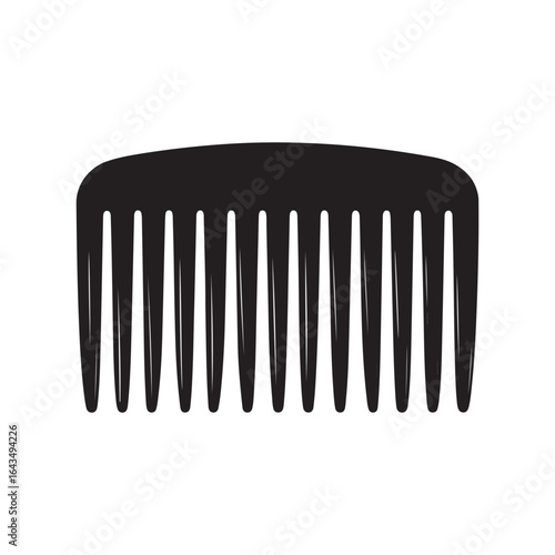 Minimalist Black and White Comb Hair Styling Tool Design