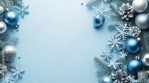blue and silver decoration for christmas