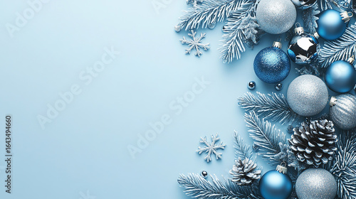 blue and silver decoration for christmas