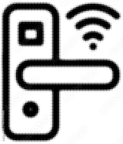 Wifi-enabled smart door handle with digital display icon