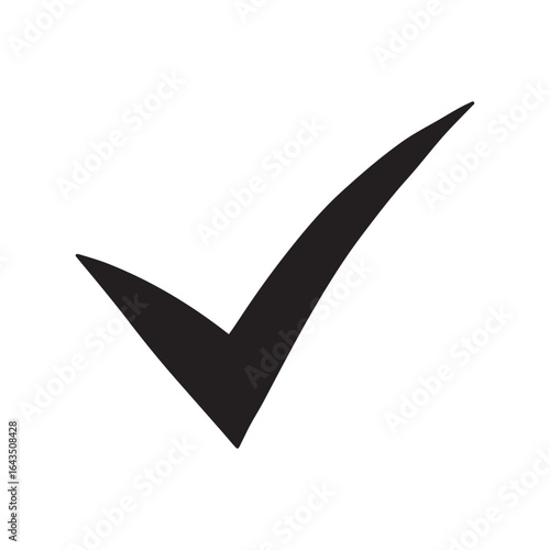 Free Download Simple Black Check Mark or Tick Symbol on White Background - GFXLoad