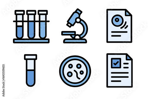 Laboratory tools and documents represent scientific research and experimentation in a modern setting