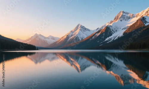 Wallpaper Mural Scenic Mountain Lake Sunrise Reflection – Ultra Realistic 8K Landscape" Torontodigital.ca