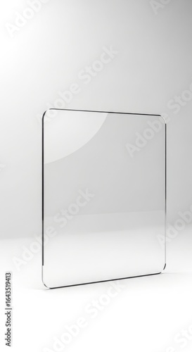 Clear rectangular acrylic sheet with rounded corners