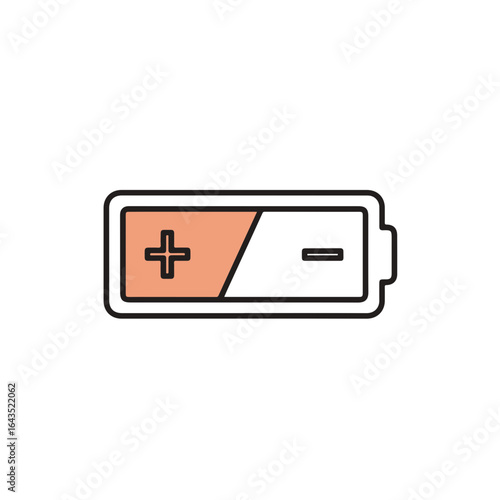 Battery Icon Ideal for device status indicators, energy-related app interfaces, and power bank promotions