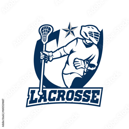 Lax Lacrosse Logo Team Sports Academy Template Vector