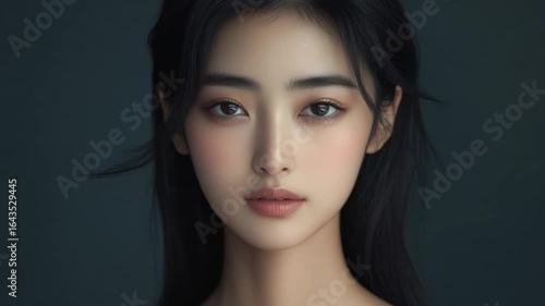 Wallpaper Mural Close-up portrait of a woman with smooth skin and light makeup Torontodigital.ca