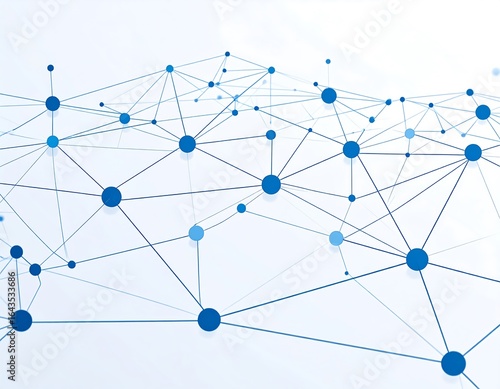 Abstract network graphic with interconnected nodes