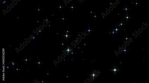 星が輝きながらゆっくり広がっていく動画