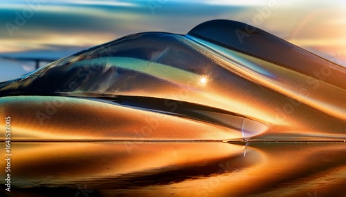 close the smooth reflective surface