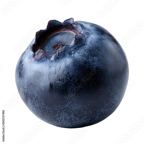 Closeup ripe fresh  organic blueberry isolated on transparent background