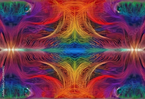 Sound waves visualized as colorful thought patterns