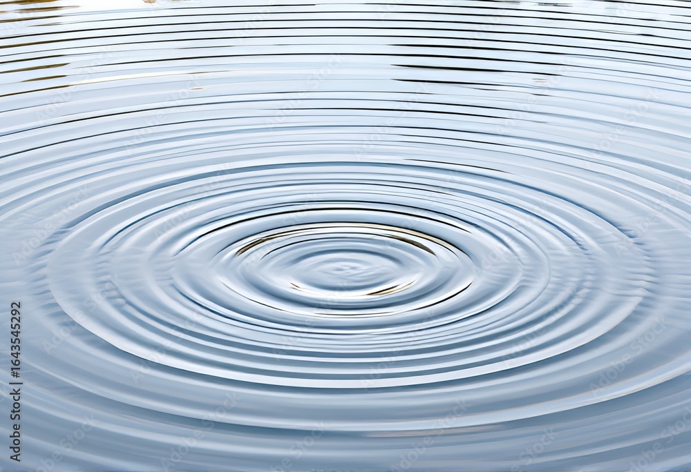 Fototapeta premium Zen water ripples of influence patterns