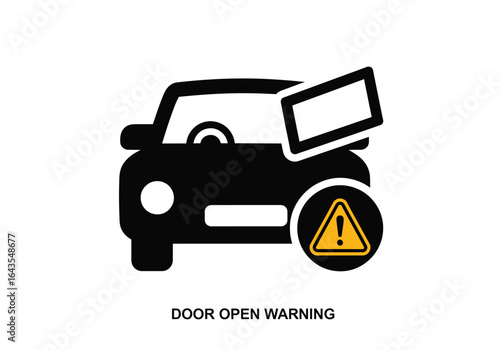 Car Door Open Warning Indicator Automotive Safety Alert Symbol