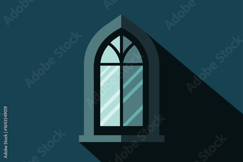 Illustration of gothic window