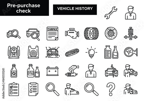 Vehicle Pre-Purchase Inspection Icons