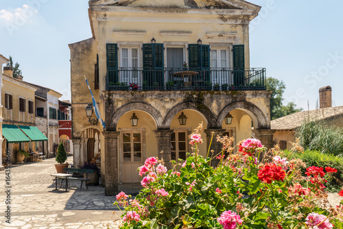 Danilia village in Corfu island in Greece. A famous spot for tourists.
