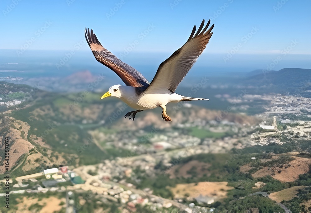 Naklejka premium Flying alidade aiming thought direction