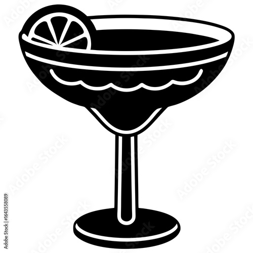 Margarita Glass Icon  design for beverages, parties, and celebrations.
