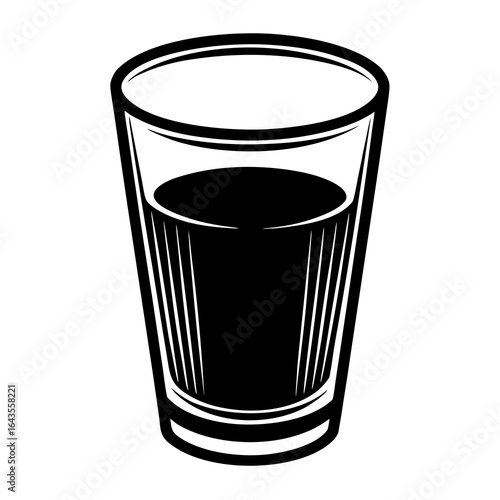 Shot Glass Icon  design for beverages, parties, and celebrations.