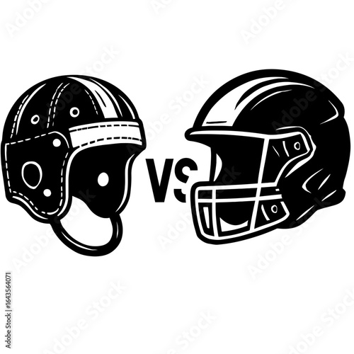 Gridiron Evolution: A Classic Helmet Versus a Modern One