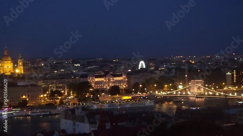 Wallpaper Mural Budapest at night , Hungary 
Editorial Use Only 
 Torontodigital.ca