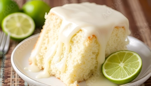 Coconut Lime Refreshing coconut cake with a tangy lime glaze