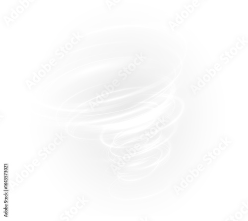 Twirl, wind, whirlpool, light, motion PNG with glowing vortex and glistering sparkle. White winter swirl PNG on transparent background. Overlay for tornado or whirlwind effect design.