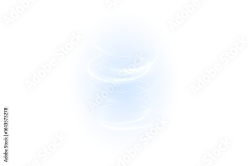 Vortex, air, wind, circular, transparent PNG motion swirl. This PNG Overlay on transparent background creates a cool blue whirlpool effect with abstract energy flow and rotation.