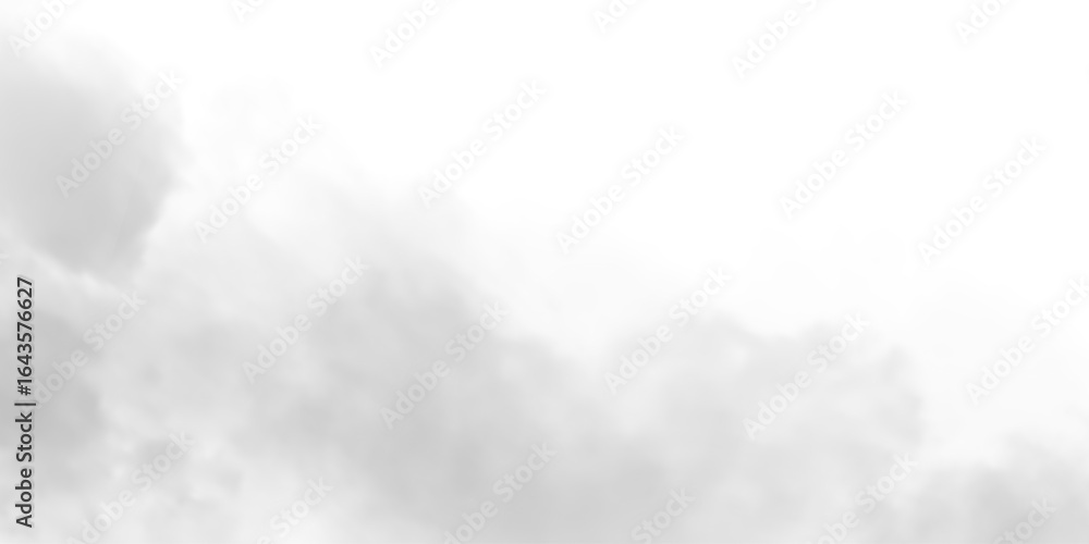 Obraz premium Cloud, smoke, transparent, sky, white cloudy PNG with soft cumulus and cotton ball shapes. Smokey natur PNG on transparent background. Overlay for wind, light, and atmospheric day design.