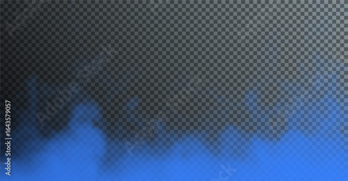 Blue, smoke, dust, mist, stream in PNG mystical style. This PNG Overlay with transparent background enhances abstract, dark, or magic visuals, perfect for cinematic, artistic, and atmosphere