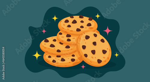 Delicious Chocolate Chip Cookies A Sweet Treat For Everyone Enjoying Baked Goodies Freshly Made With Love And Care A Perfect Snack Anytime Day Or Night