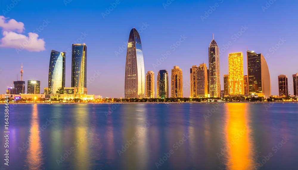 Obraz premium City skyline at twilight