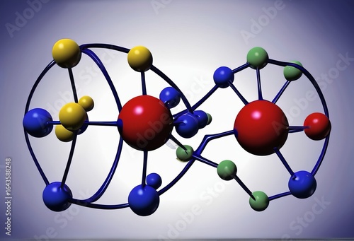 Mood molecules Scientific looking molecular structures orbiting