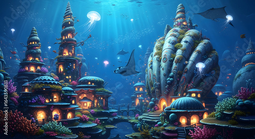 Fototapeta Naklejka Na Ścianę i Meble -  coral reef in the sea , Colorful Coral Reef Underwater Scene in the Sea, Vibrant Coral Reef with Tropical Fish in Clear Ocean Water, Beautiful Coral Reef Ecosystem in Shallow Sea Waters