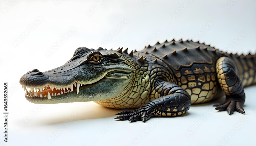 Fototapeta premium crocodile isolated on white background