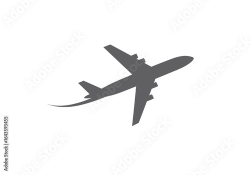 Airplane Silhouette Icon Simple Air Travel Graphic