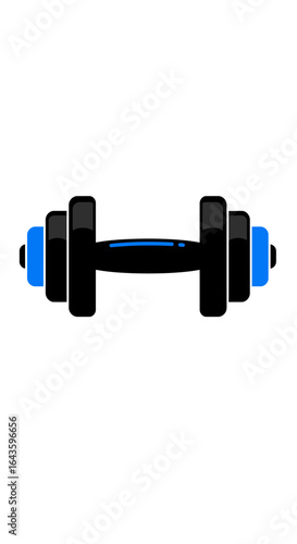 dumbbell on white