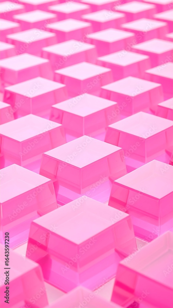 Fototapeta premium Abstract geometric pattern of many pink squares
