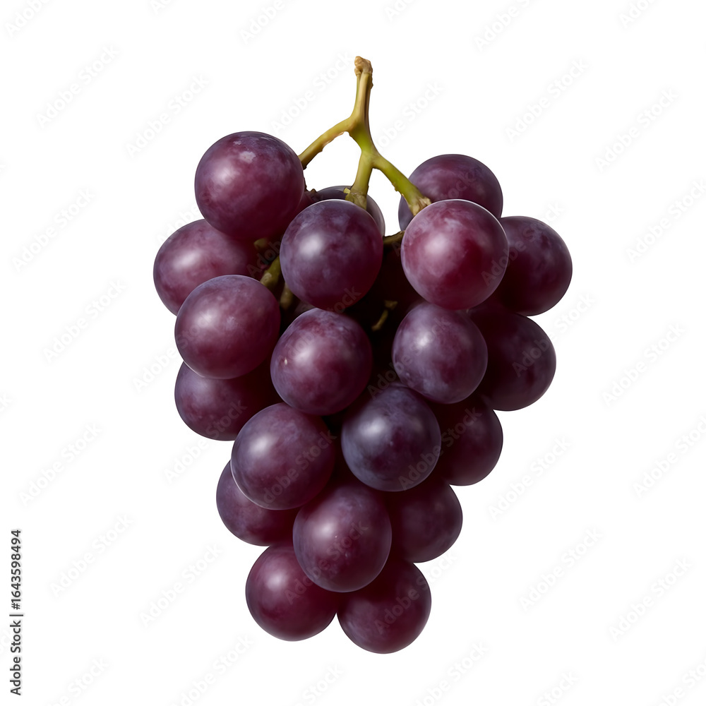 Fototapeta premium Fresh Red Grapes Isolated on White Background