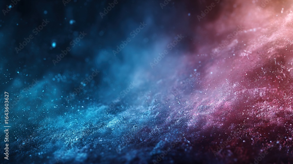 Obraz premium Abstract Cosmic Background with Blue and Pink Glittery Textures