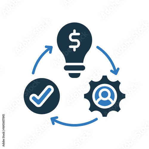 Business Model Innovation mixed color icon