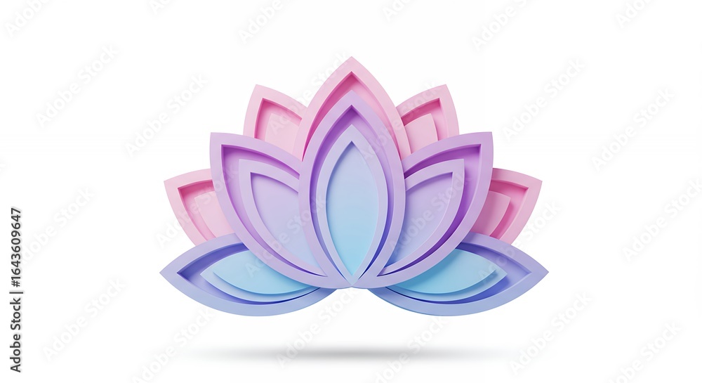 Fototapeta premium Colorful gradient lotus flower design