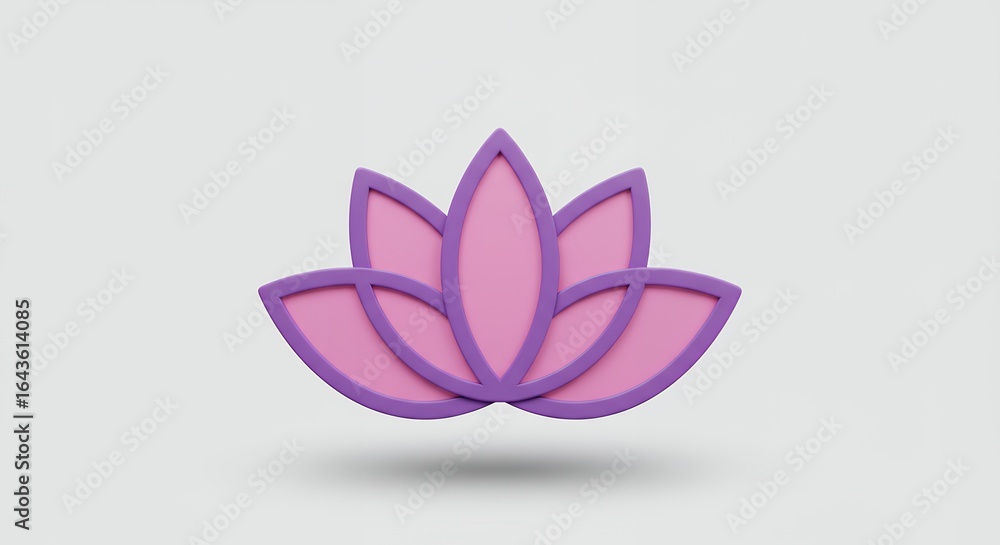 Fototapeta premium Stylized lotus flower graphic design