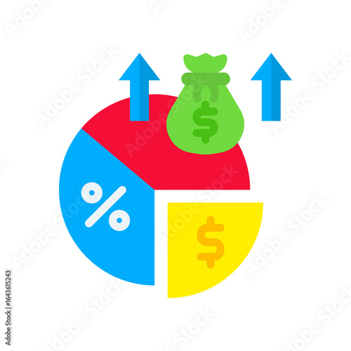 Profit Margin flat icon