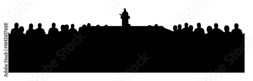 Minimalist Tech Academic Conference Presentation Silhouette Vector